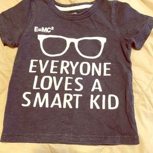 “Everyone loves a smart kid” black shirt